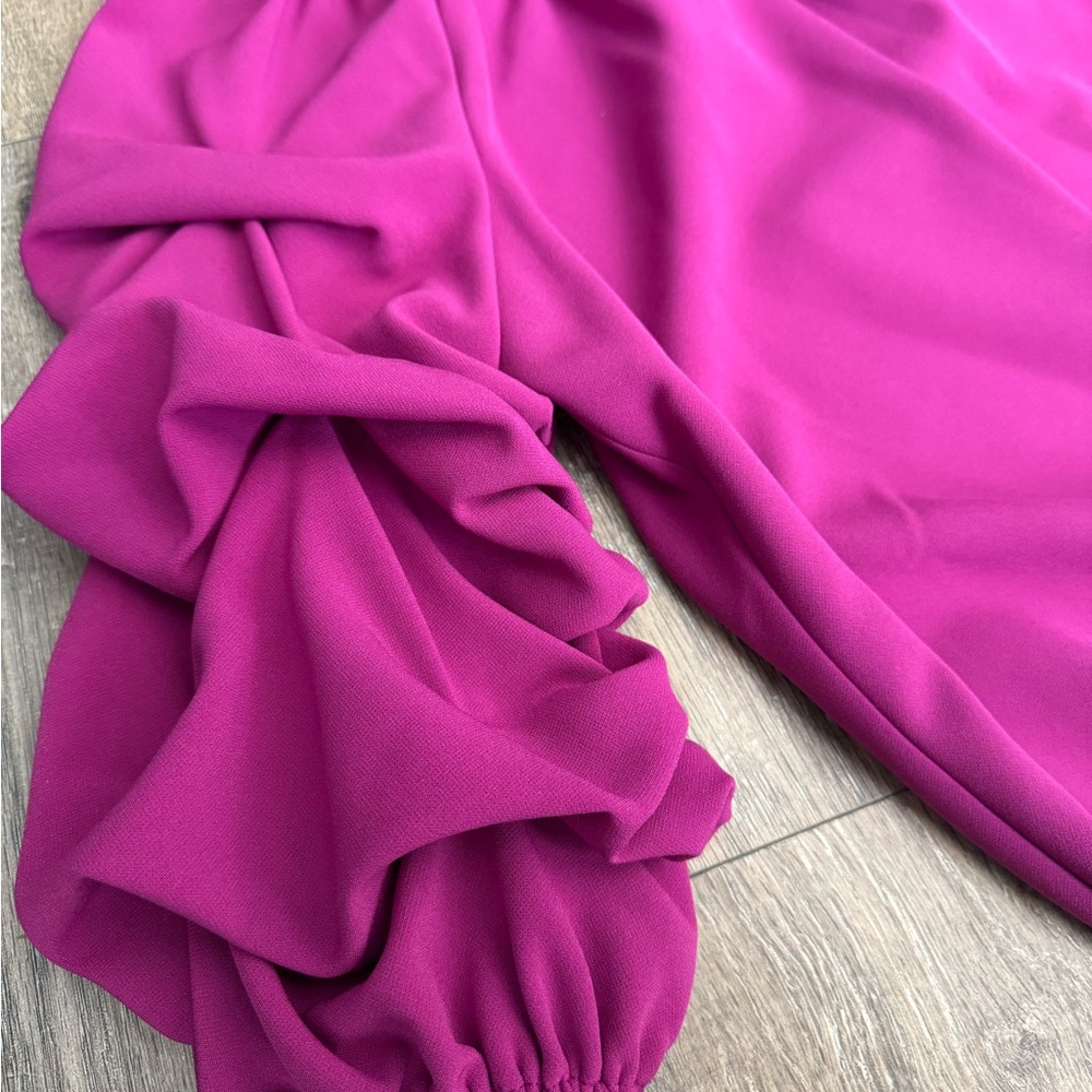 MSK Fuchsia Off-Shoulder Ruffle Blouse - Picture 3 of 4